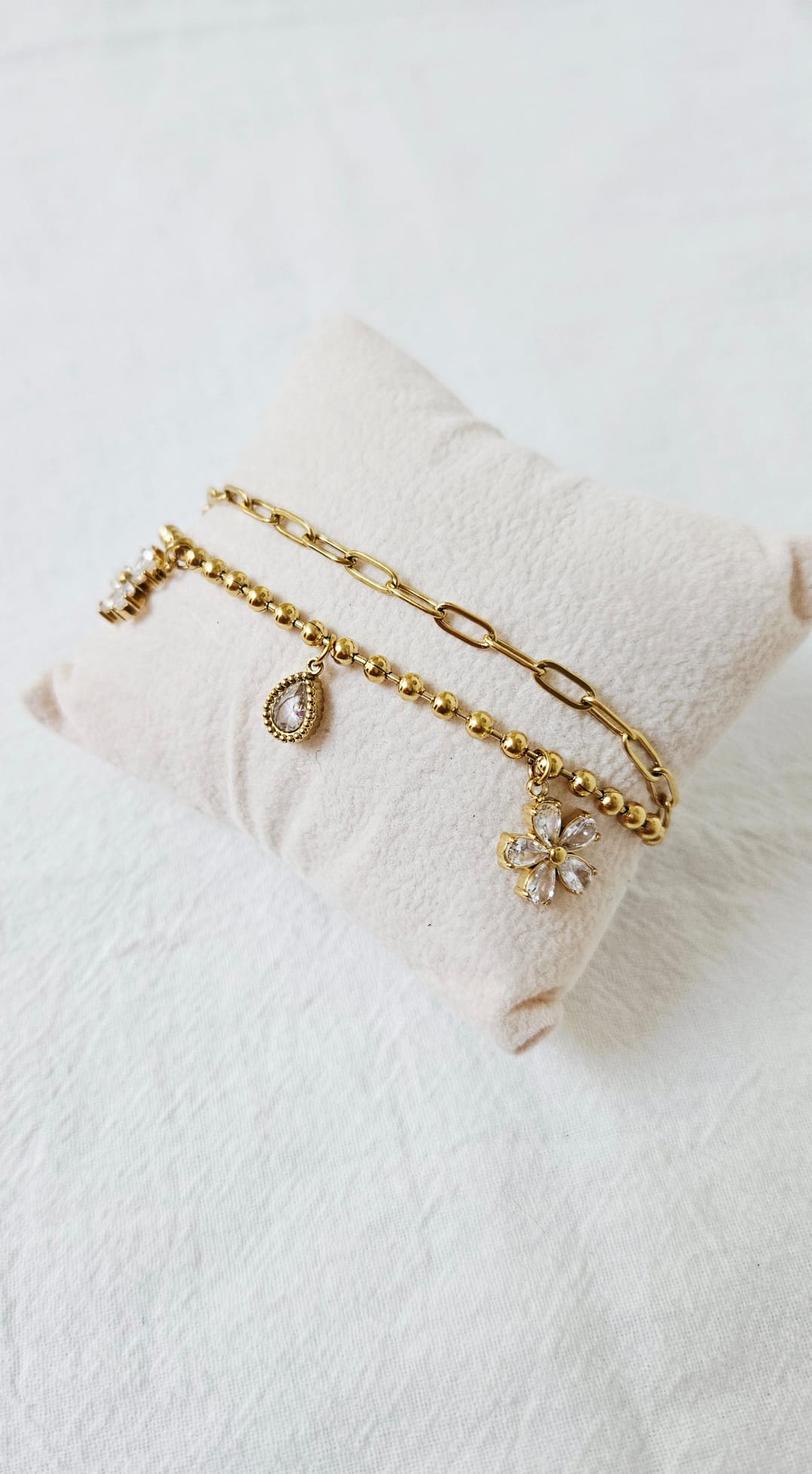 Dubbele armband met bedels