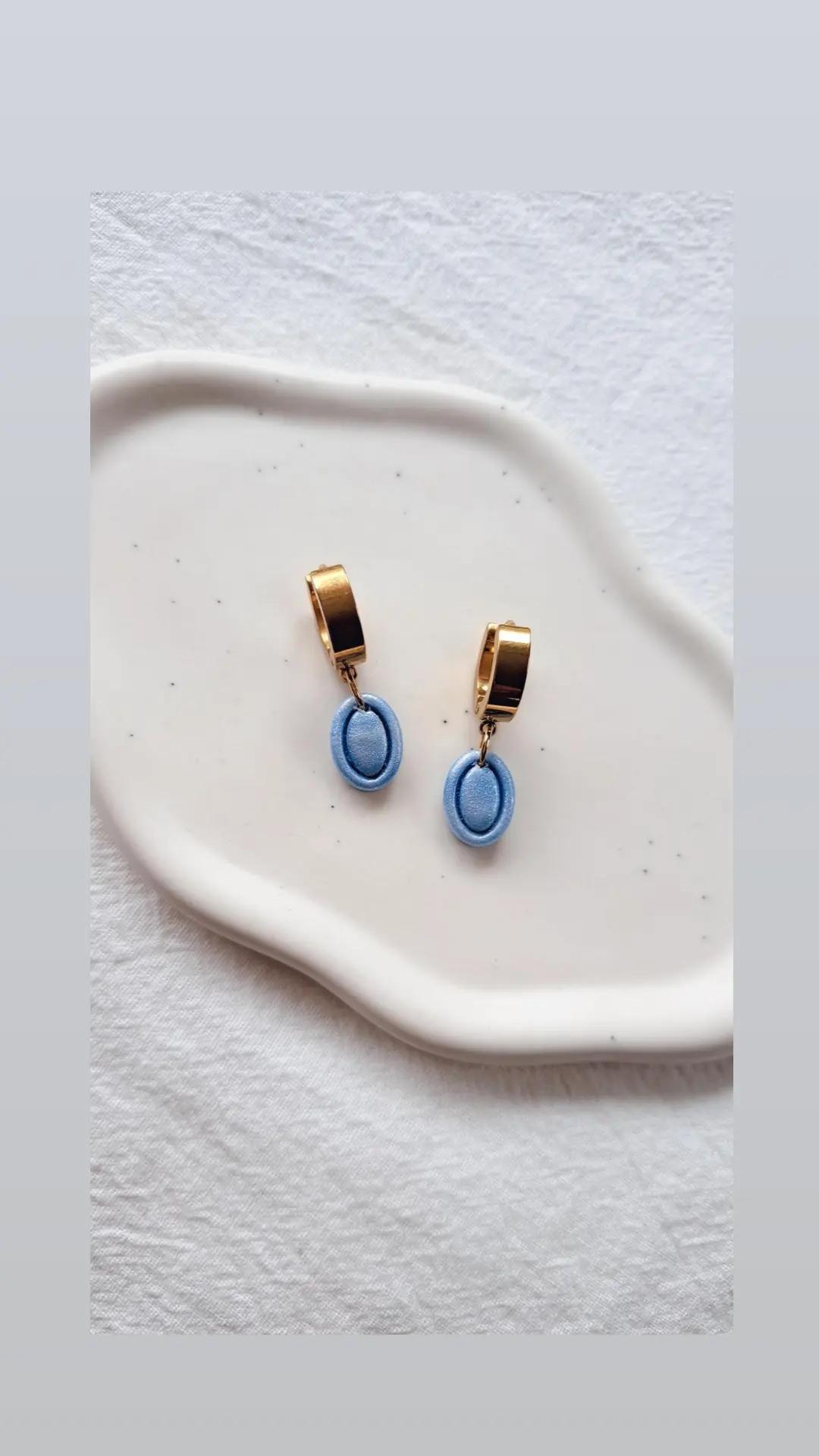 Oorbel Evi blauw