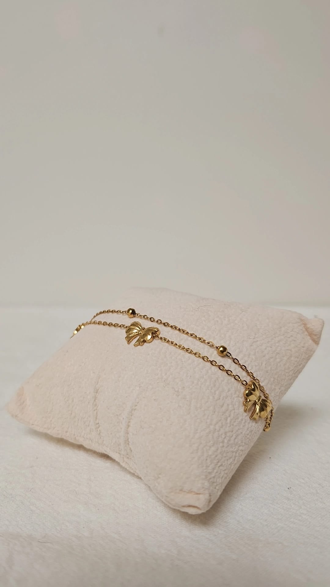 Dubbele armband met strikje