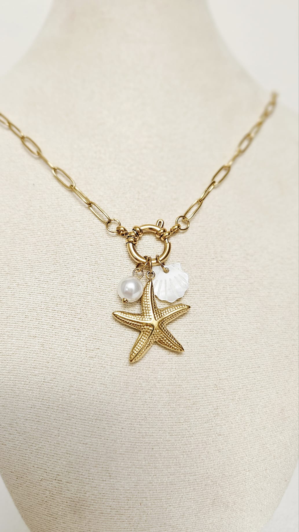 Ketting met zeester en schelpje