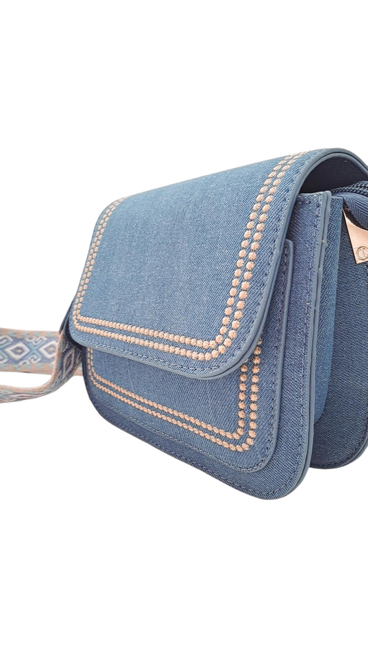 Denim schoudertas
