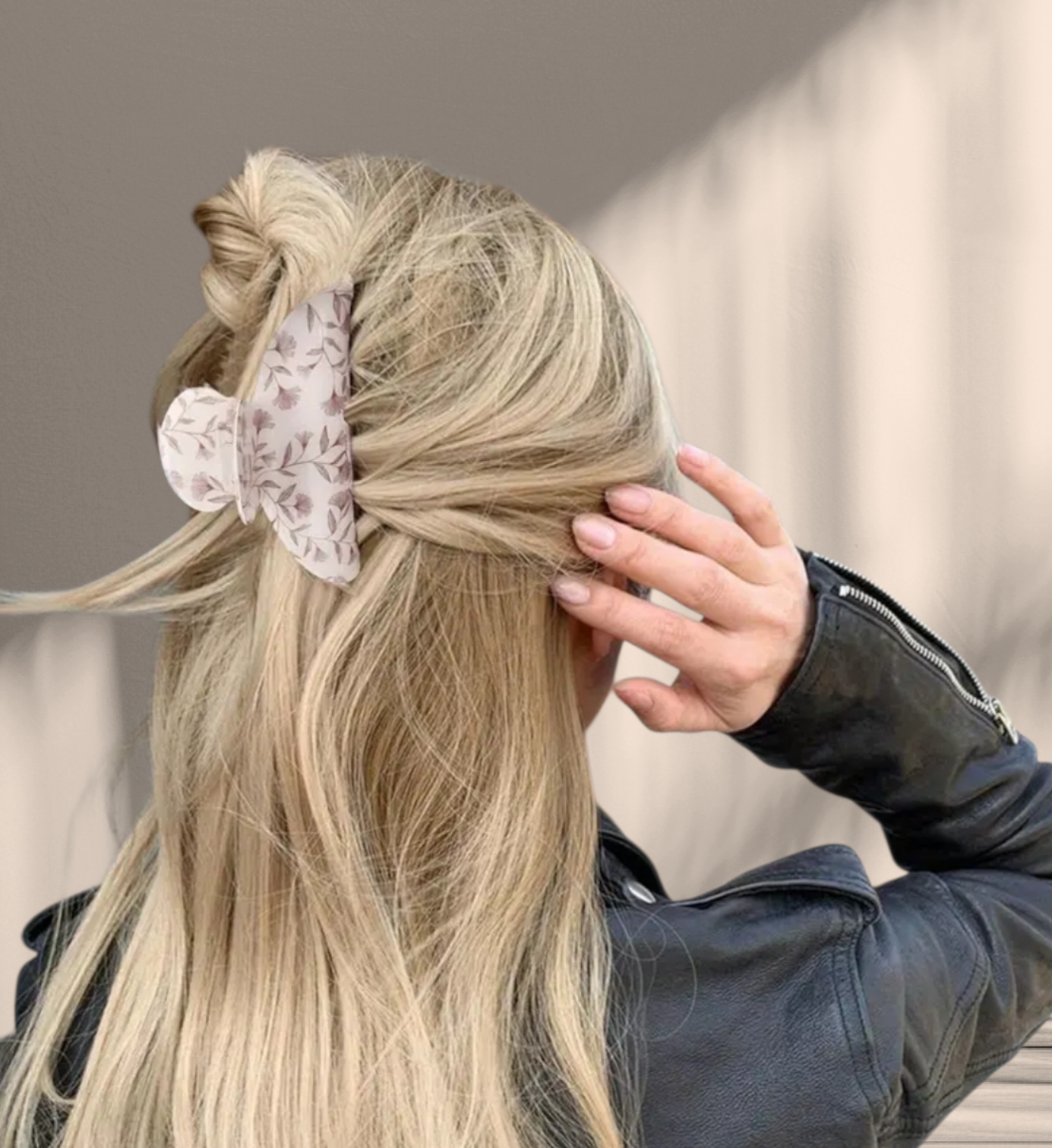 Haarclip bloem - roze bloem